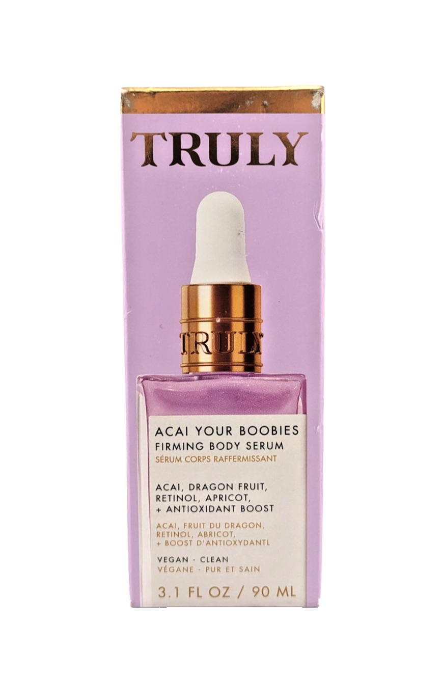 Truly Acai Your Boobies Firming Tightening Body Serum Vegan 3.1 fl oz